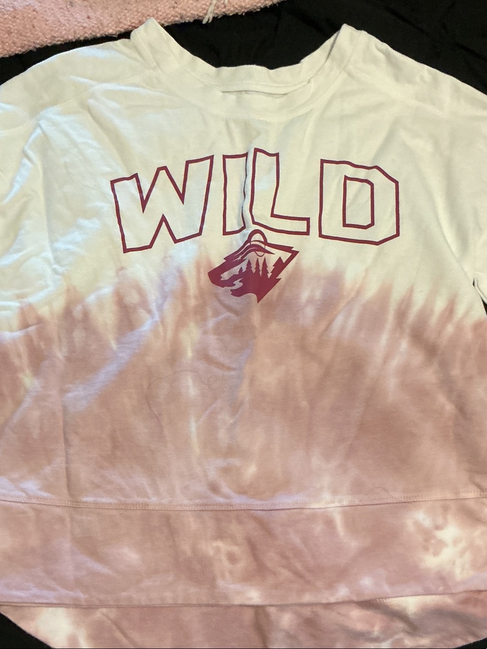 WILD Tie-Dye Crewneck Sweatshirt - Pink & White